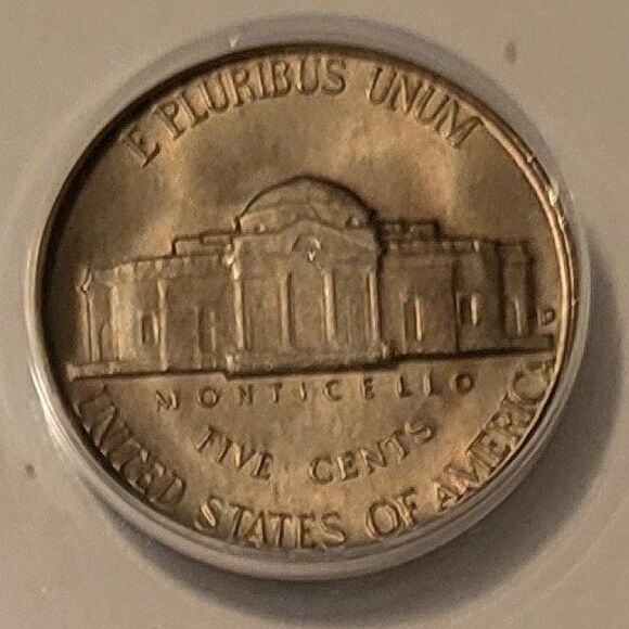 1950 D Jefferson Nickel MS64 5 Steps ANACS Toned - Picture 4 of 4